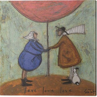 Obraz na plátně Sam Toft - Love, Love, Love, 2 - 40×40 cm