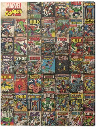 Obraz na plátně Marvel: Avengers - Covers, 2 cm - 60×80 cm