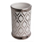 Koupelnový keramický set GLAZE stříbrná Mybesthome