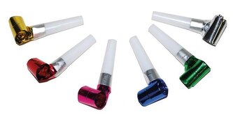 Párty frkačky, 6 ks, různé metalické barvy