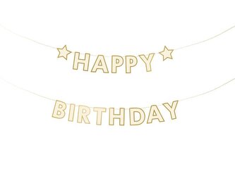 Baner papierowy Happy Birthday mix 220x14.5cm
