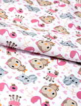 Bobánek Metráž PUL - Růžová zvířátka 10x150 cm