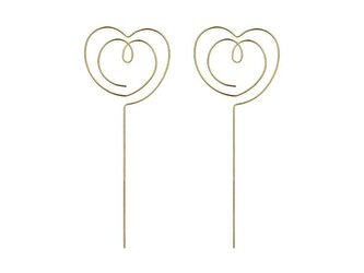Topperki Serce złoty 12x4,5cm 2szt