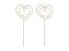 Topperki Serce złoty 12x4,5cm 2szt