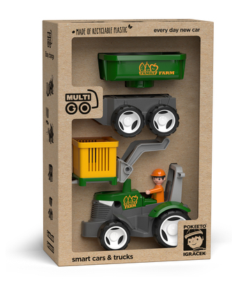 ECO MultiGO Farm 2+1 - Igráček farmář, traktor s přívěsem