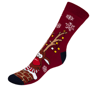 Ponožky Termo Rudy 7 - červená - 42-46