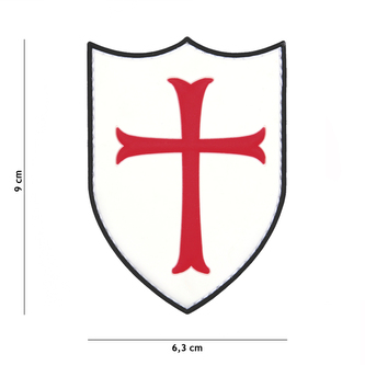Gumová nášivka 101 Inc Crusader - bílá