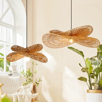 Immax BOHO MARIPOSA designové závěsné svítidlo, D50cm. E27, přírodní juta