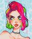 Malowanie po numerach - Lady grunge 40x50cm