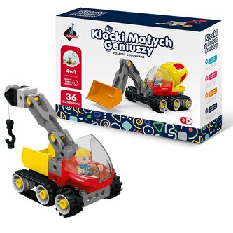 Klocki konstrukcyjne małych geniuszy 4w1 36el