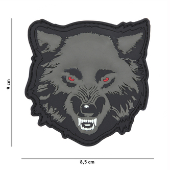 Gumová nášivka 101 Inc Wolf - šedá