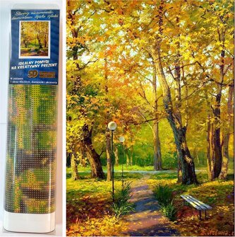 NORIMPEX Diamantové malování Podzimní les 30x40cm