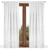 Vánoční dekorační závěs s řasící páskou XMAS TIME bílá zlaté vločky 145x250 cm (cena za 1 kus) MyBestHome