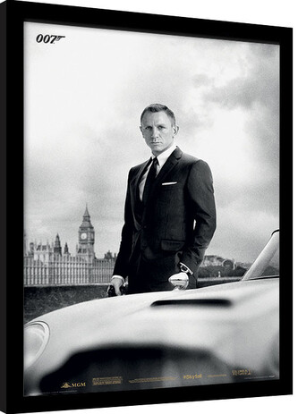 Obraz na zeď - James Bond (Skyfall) - Bond & DB5, 30 × 40 cm