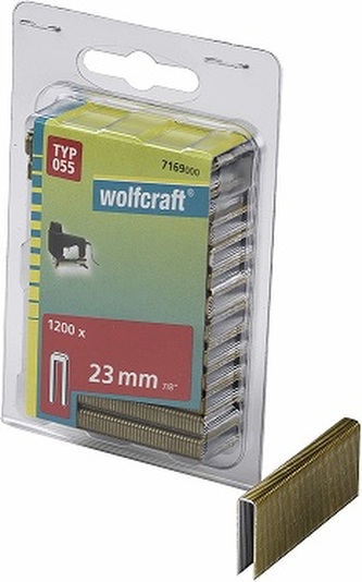 WOLFCRAFT - Spona úzká čalounická typ 055, 5,95mm výška 23 mm, 1200ks