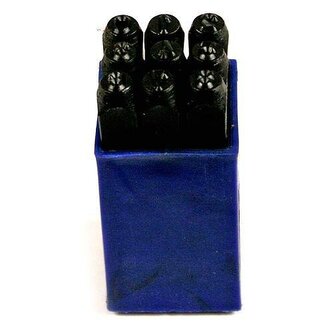 Razidla číslice 6mm - 9 ks