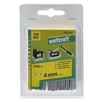 WOLFCRAFT - Spona široká čalounická typ 053, 11,2mm výška 4mm, 2400 ks