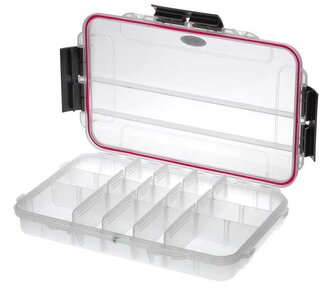 MAX Plastový box, 350x230xH 59mm, IP 67, barva transparentní, 3-15 přihrádek