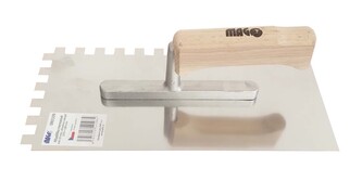 Hladítko nerezové 270x130mm zub 10mm - dřevěná rukojeť