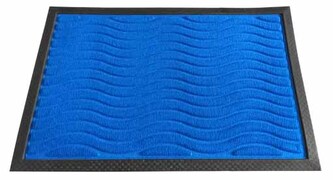 PRECIS - rohožka 40x60cm PP + guma - obdélník, modré vlny