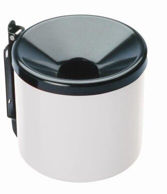 MEVA - popelník nástěnný průměr 90mm bílo/černý