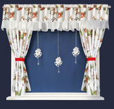 Vánoční dekorační SET - závěsy s řasící páskou BELLS vzor B 400x150 cm MyBestHome