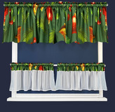 Vánoční dekorační SET - závěs + záclony s řasící páskou VITRA zelená různé rozměry MyBestHome