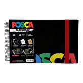Posca černý skicák A5 -  mix 3 barev papíru