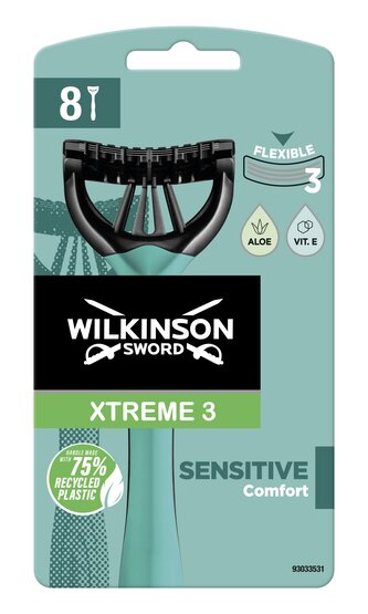 Wilkinson Sword Xtreme 3 Sensitive 8ks jednorazové holiace strojčeky