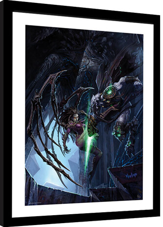 Obraz na zeď - Starcraft - Zeratul vs Kerrigan, 34 × 44.2 cm
