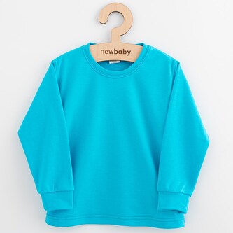 Dětské bavlněné tričko s dlouhým rukávem New Baby Kindergarten tyrkysové - velikost 98 (2-3r)