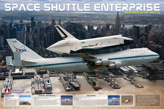 Plakát, Obraz - Shuttle Enterprise & Intrepid, 91.5 × 61 cm