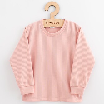 Dětské bavlněné tričko s dlouhým rukávem New Baby Kindergarten pudrovo růžové - velikost 116 (5-6 let)