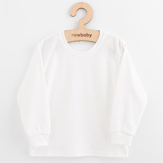Dětské bavlněné tričko s dlouhým rukávem New Baby Kindergarten bílé - velikost 98 (2-3r)