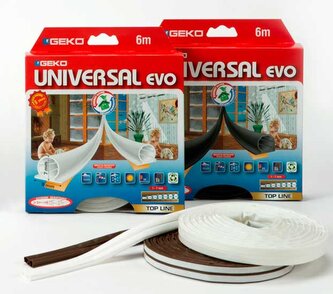 GEKO - Těsnění do oken a dveří samolepící termoplast D-profil 9x7mm (2x 3m) - transparent