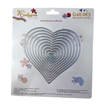 Creatissimo - vyřezávací šablona Srdce 10 ks 146x140 mm