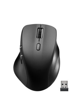 SL-630021-RRBK LIBERA Rechargable Mouse wireless, bluetooth, silent, rubber-black