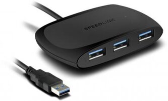 SL-140103-BK  SNAPPY USB Hub, 4-Port, USB 3.0, Active, Black