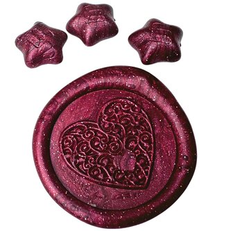 Creatissimo - Vosk pro pečetění ve tvaru Hvězdičky Vínová  - 50 g