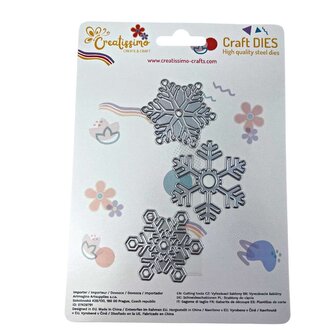 Creatissimo - vyřezávací šablona Sněhové vločky 3 ks