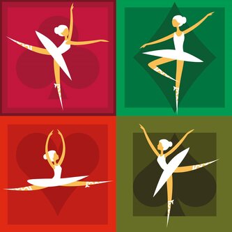 YAZZ Čtvercové puzzle Balerína 1023 dílků