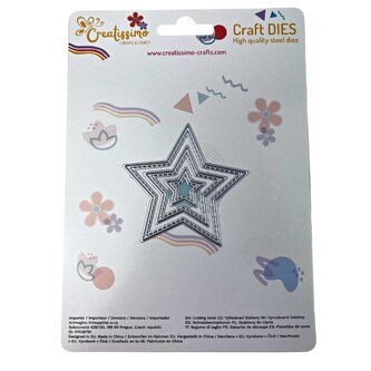 Creatissimo - vyřezávací šablona Hvězda 3 ks 72x69 mm
