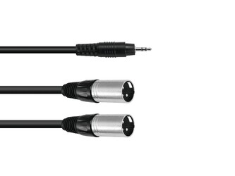 Kabel AC40-15 Jack 3,5 stereo - 2x XLR samec, 1,5 m