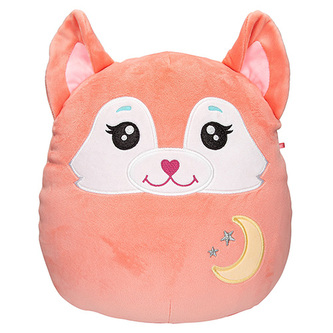 Mekký polštářek Ylvi Swoopies, Velký, Lištička s měsíčkem,  s GITD efektem, 30 cm