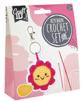 Háčkovaný přívěsek na klíče - slunce
