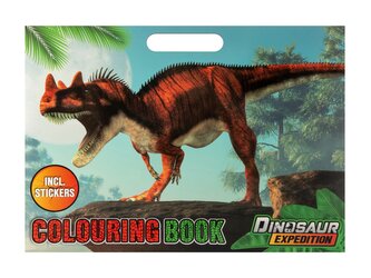 Omalovánková knížka 26x35,5cm, 25 listů a samolepky- dinosauři