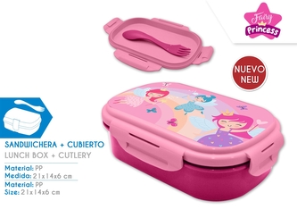 Śniadaniówka ze sztućcami Księżniczki