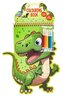 Knížka omalovánek, samolepky, fixy-dinosauři