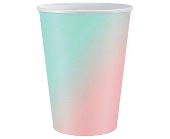 Kubeczki papierowe ombre 266ml 6szt