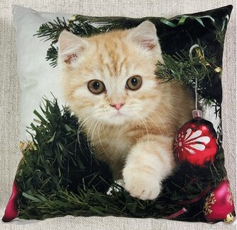 Vánoční polštář XMAS CAT IV. 40x40 cm Mybesthome